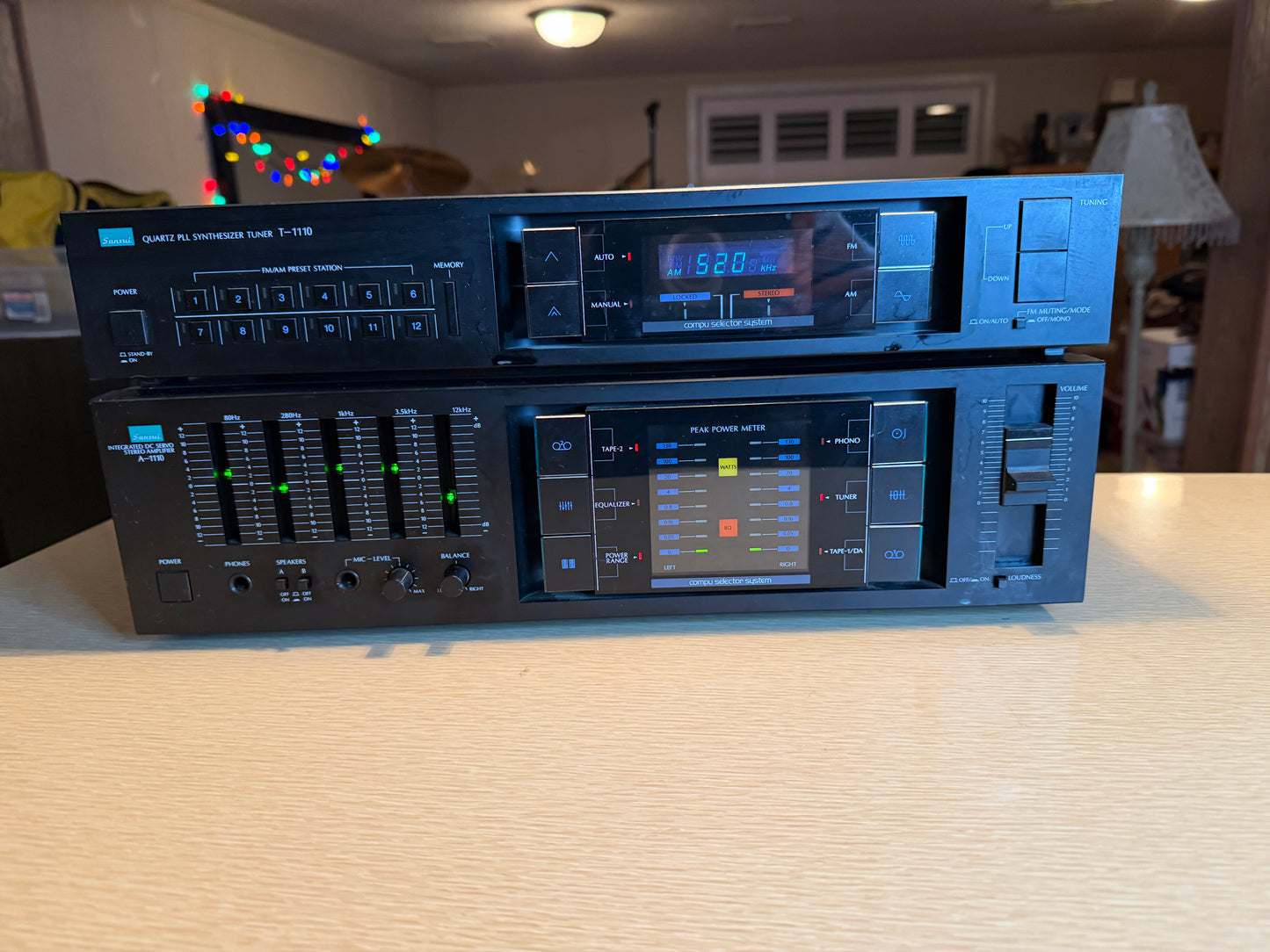 Sansui A-1110 Integrated DC Servo Stereo Amplifier & T-1110 Tuner Tested V Rare!
