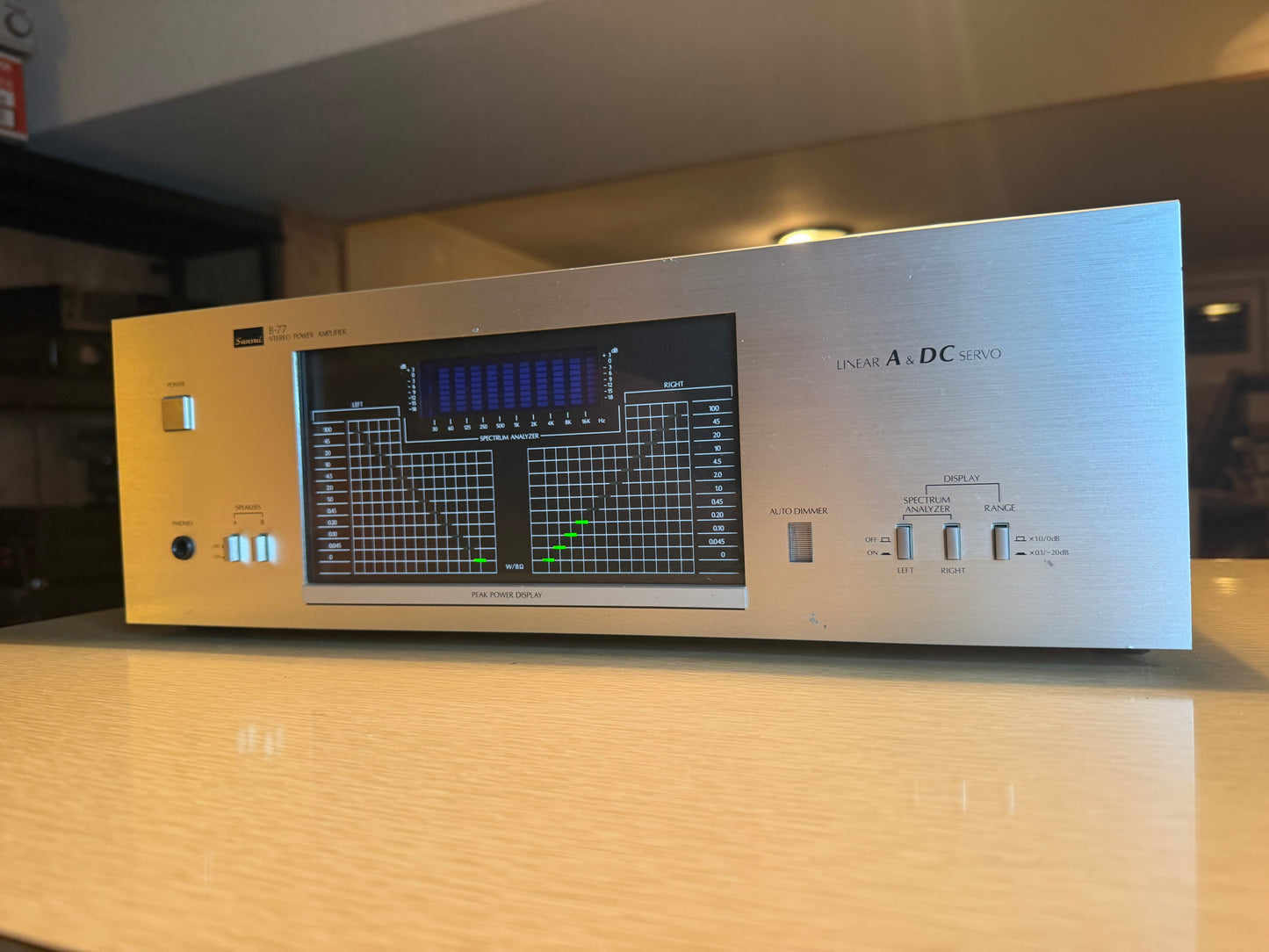 Sansui B-77 vintage stereo Powe Amplifier Full Fresh Service Beautiful Nice Cnd!
