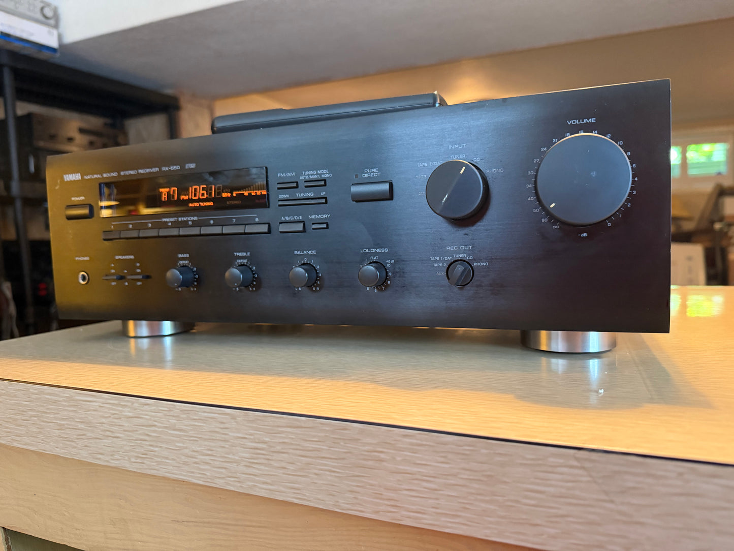 Vintage Yamaha RX-550 Natural Sound Stereo Receiver Hi-Fi & Rmote Fresh Service!