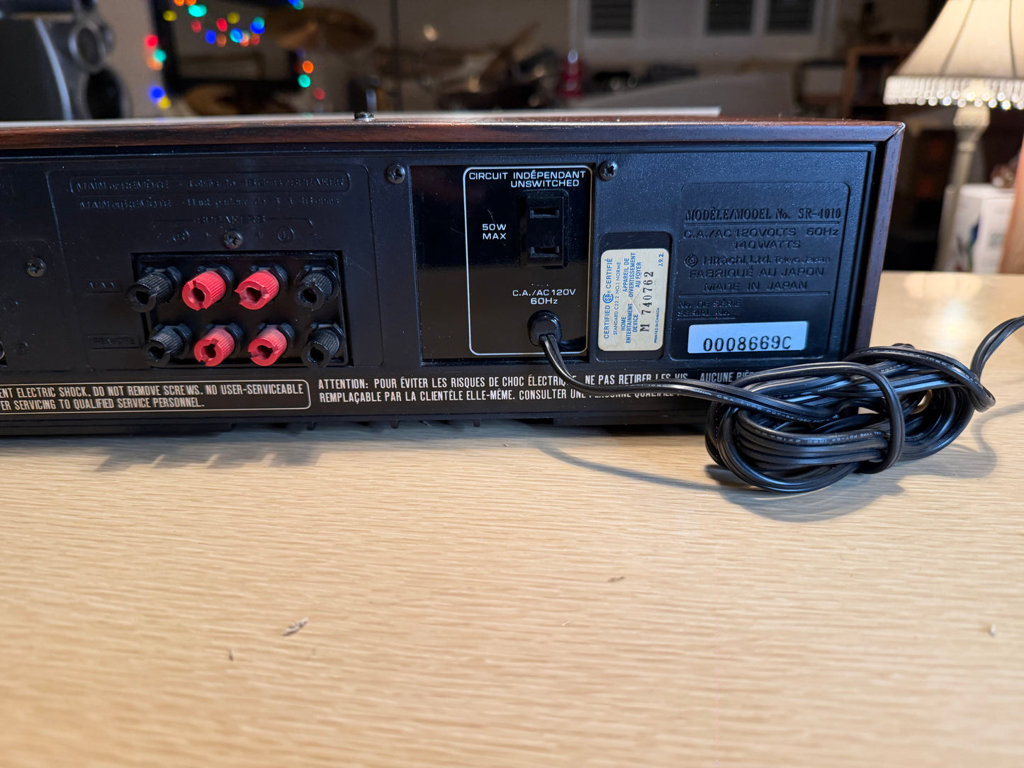 HITACHI Stereo Receiver SR-4010 Class G AMP Radio Vintage 55WPC Serviced RARE🔥
