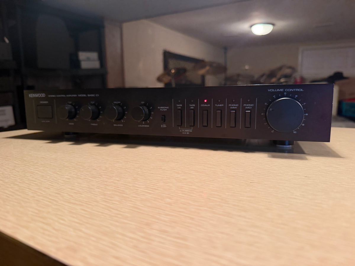 Kenwood Basic C-1 Pre Amplifier Excellent Condition, Fresh Service Near Mint WoW