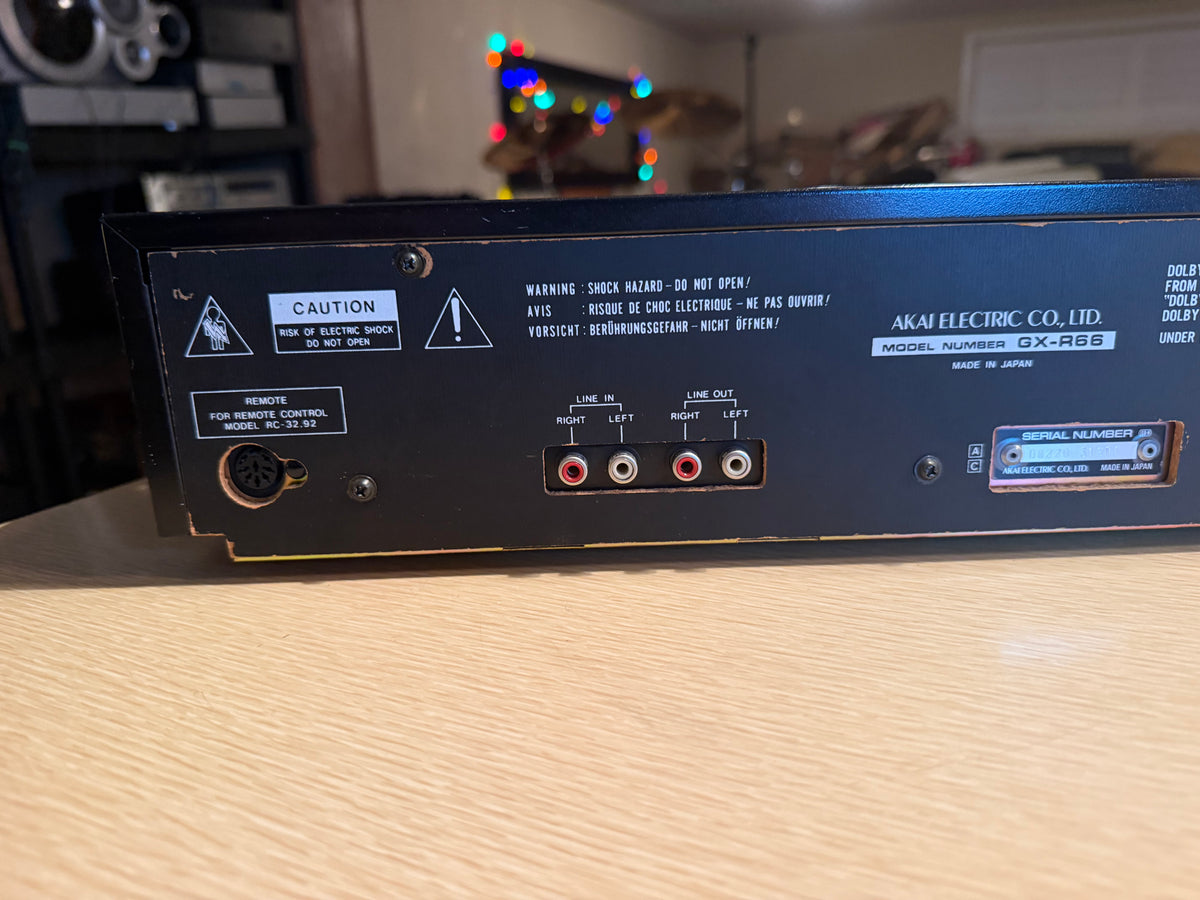 AKAI GX-R66 Stereo Cassette Deck Super GX Dolby B-C dbx Fresh Service Very Rare!