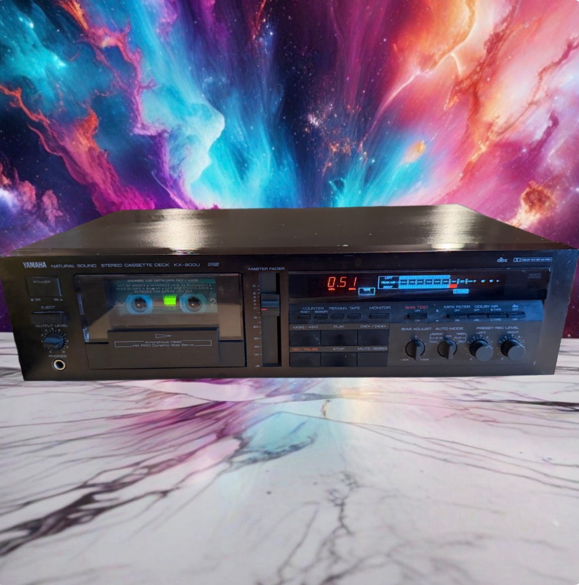 Yamaha KX-800U 3 Head Cassette Deck (SERVICED) Amorphous Head Very Rare 🎶🔥