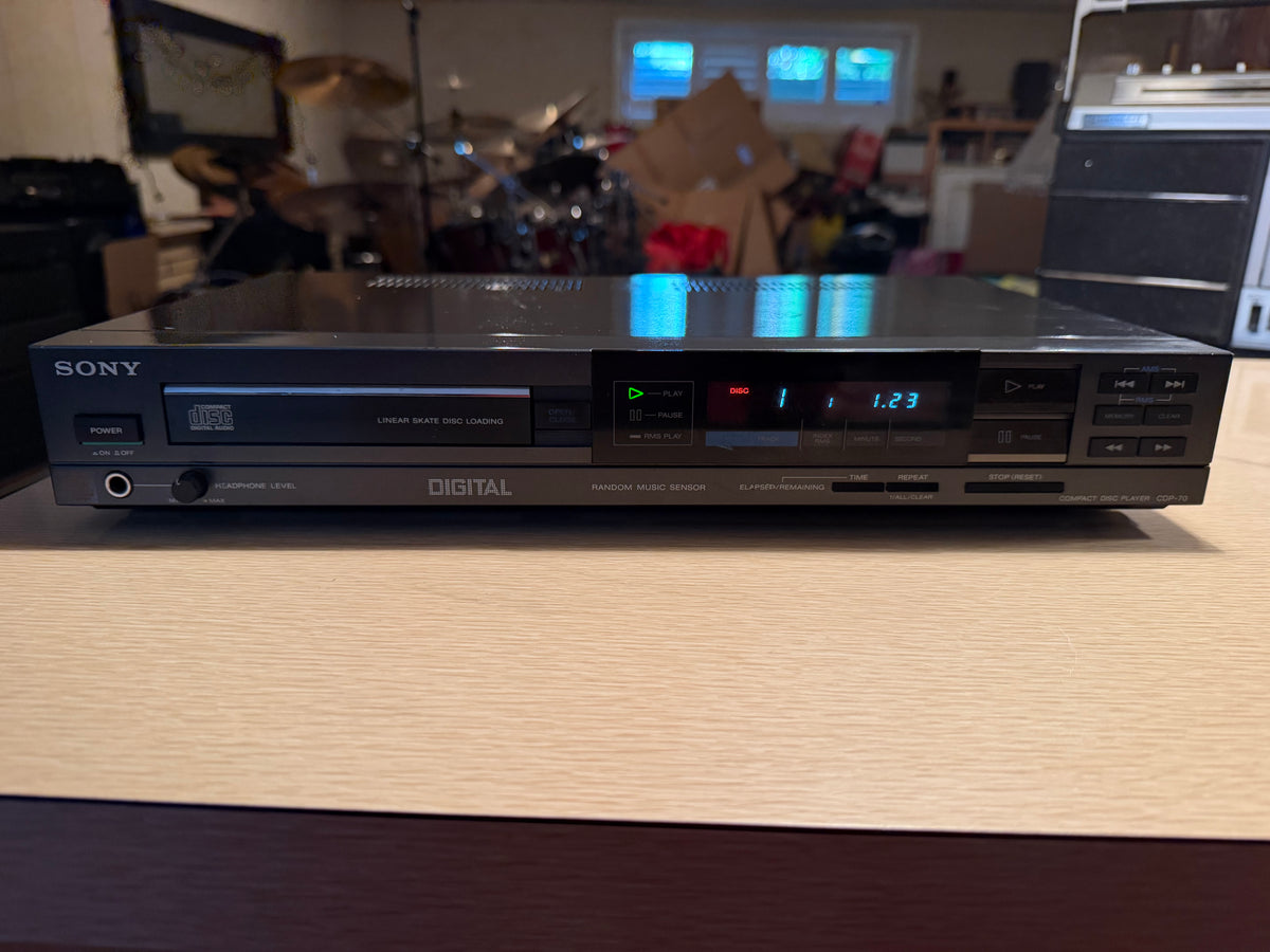 Vintage Sony CDP-70 Compact Disc Player 1986 Digital Tested New Belts Beauty🎶🔥
