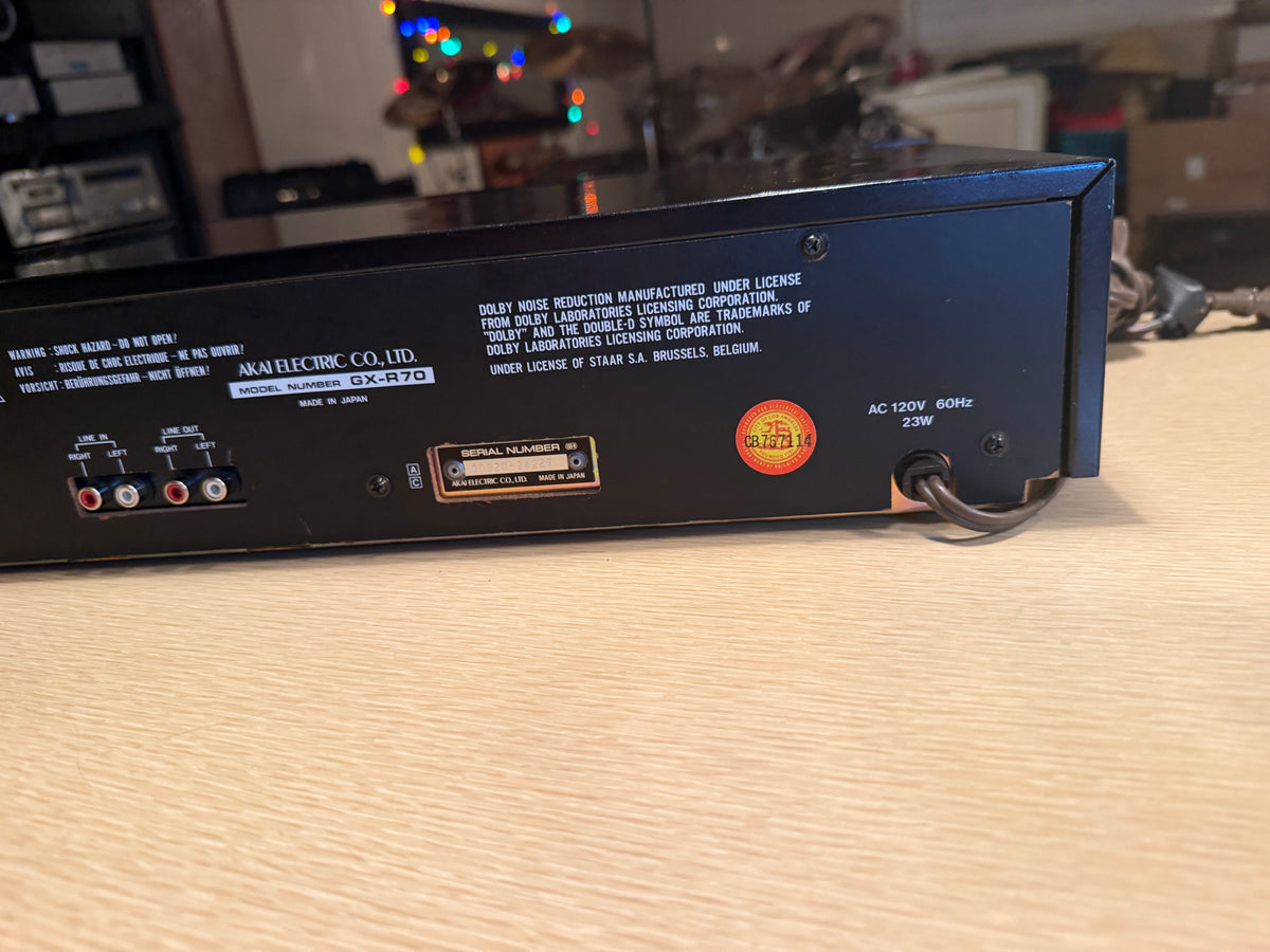 AKAI GX-R70 Stereo Cassette Deck Super GX Dolby B-C dbx Fresh Service Very Rare!