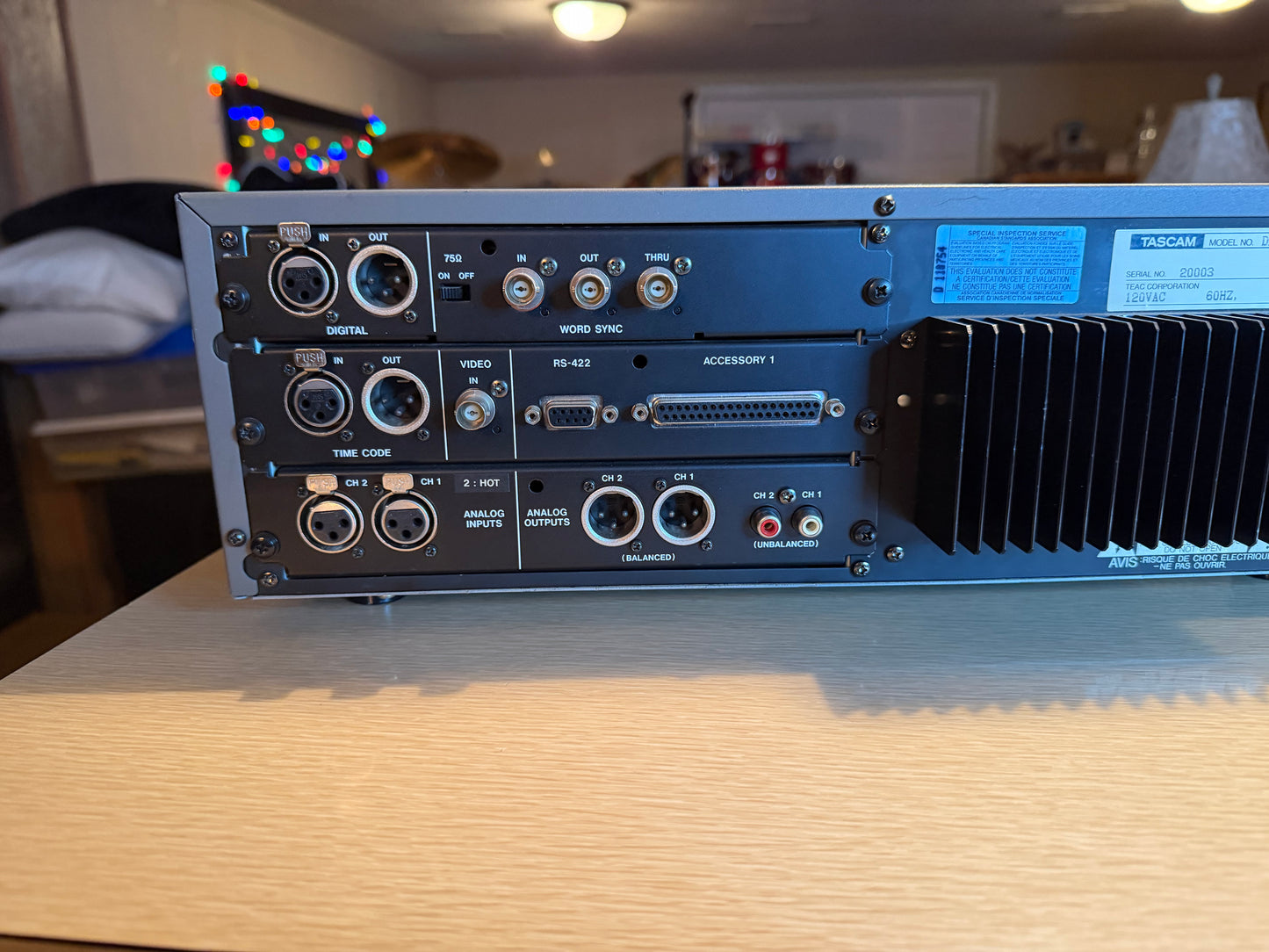 Tascam DA-60 MKII Professional DAT Recorder ~ Powers On ~ Works But No Sound