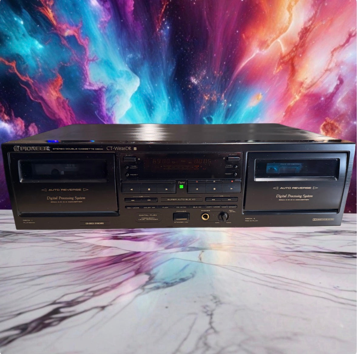 Pioneer CT-W616DR High End Dual Cassette Deck Tested Sounds Great Digital Proc