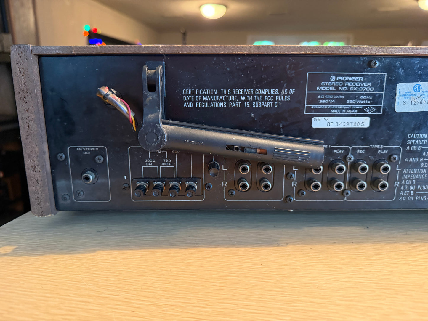 Vintage Pioneer SX-3700 Stereo AM/FM Receiver FRESH Service New Bulbs Rare Beaut