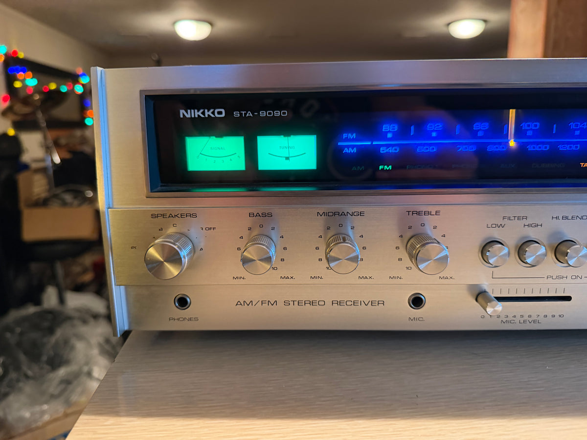 Vintage Nikko STA-9090 Stereo AM/FM Receiver Near Mint Full Fresh Service Rare🔥