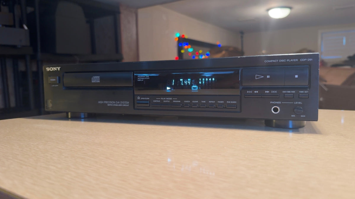 Vintage Sony CDP-291 Compact Disc CD Player and DAC Tested Works Classic Sound🎶