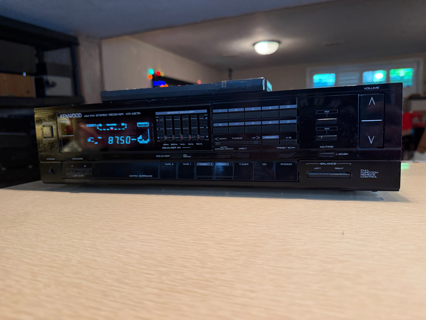 Vintage Kenwood Model KR-A57R AM/FM Receiver W/ Equalizer Fresh Service Remote🔥