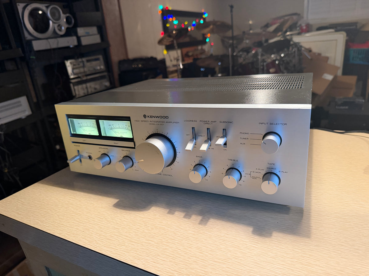 Kenwood KA-501 Amplifier 65w/Channel Stereo Fresh Service Crisp Sound Very Rare!