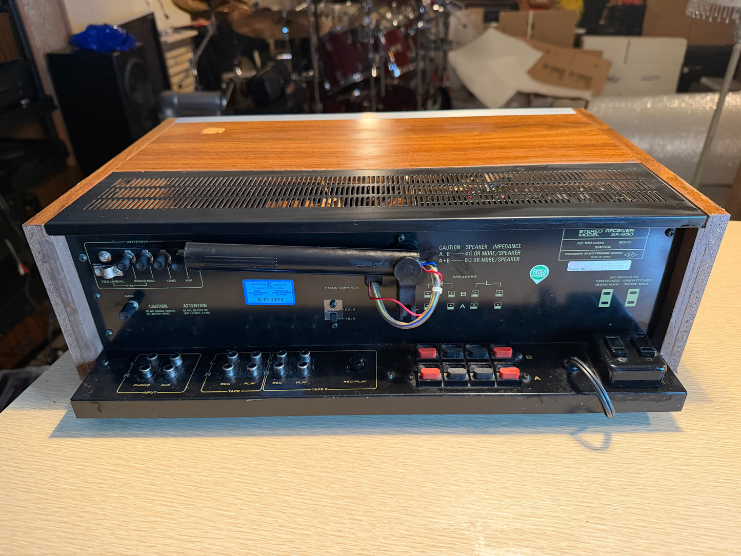 Vintage Pioneer SX-650 AM/FM Stereo Receiver Woodgrain FRESH SERVICING Guarentee