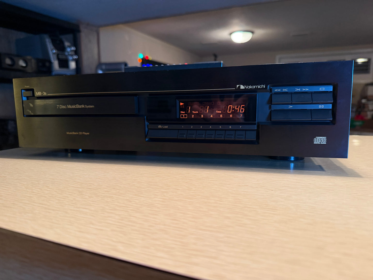 Vintage 1994 Nakamichi MB-3S Music Bank 7 Disc Cd Player FULL FRESH Service Rare