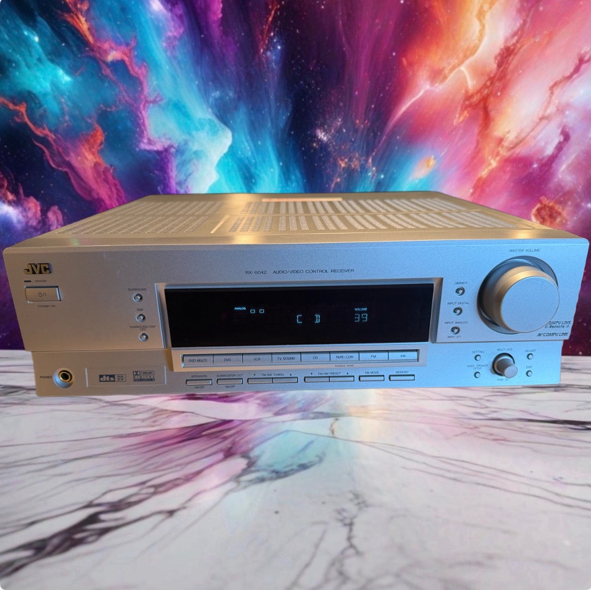 JVC RX-6042 Stereo AM/FM Receiver Amplifier A/V HiFi Tuner Serviced 100 WPC 🔥