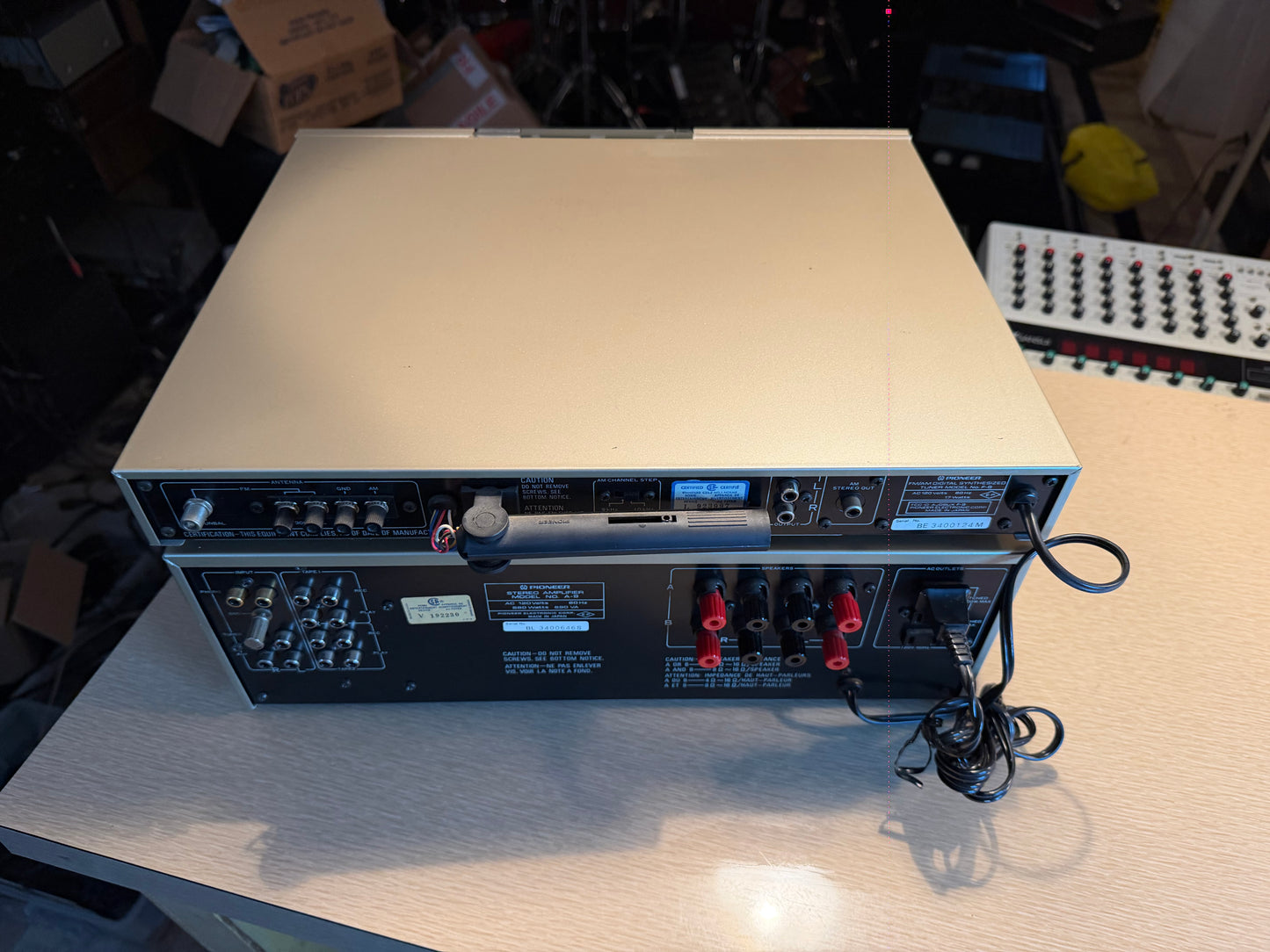 Vintage Pioneer A-9 Amplifier + F-9 Tuner Gold Fresh Service Near Mint 110 WPC🔥