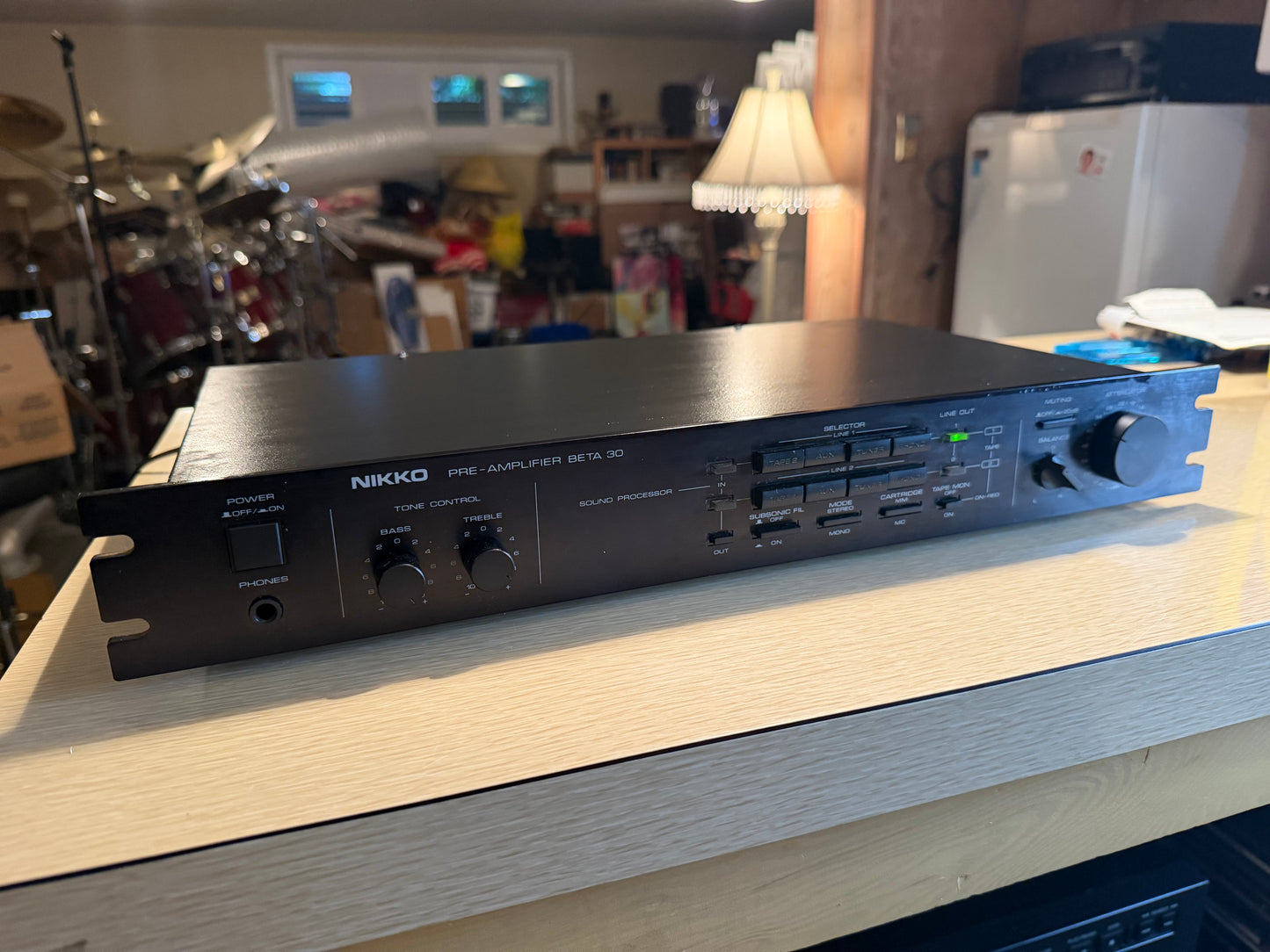 Nikko Beta 30 Stereo Preamplifier Japan FRESH Service V Rare Red Faceplate 🔥🎶