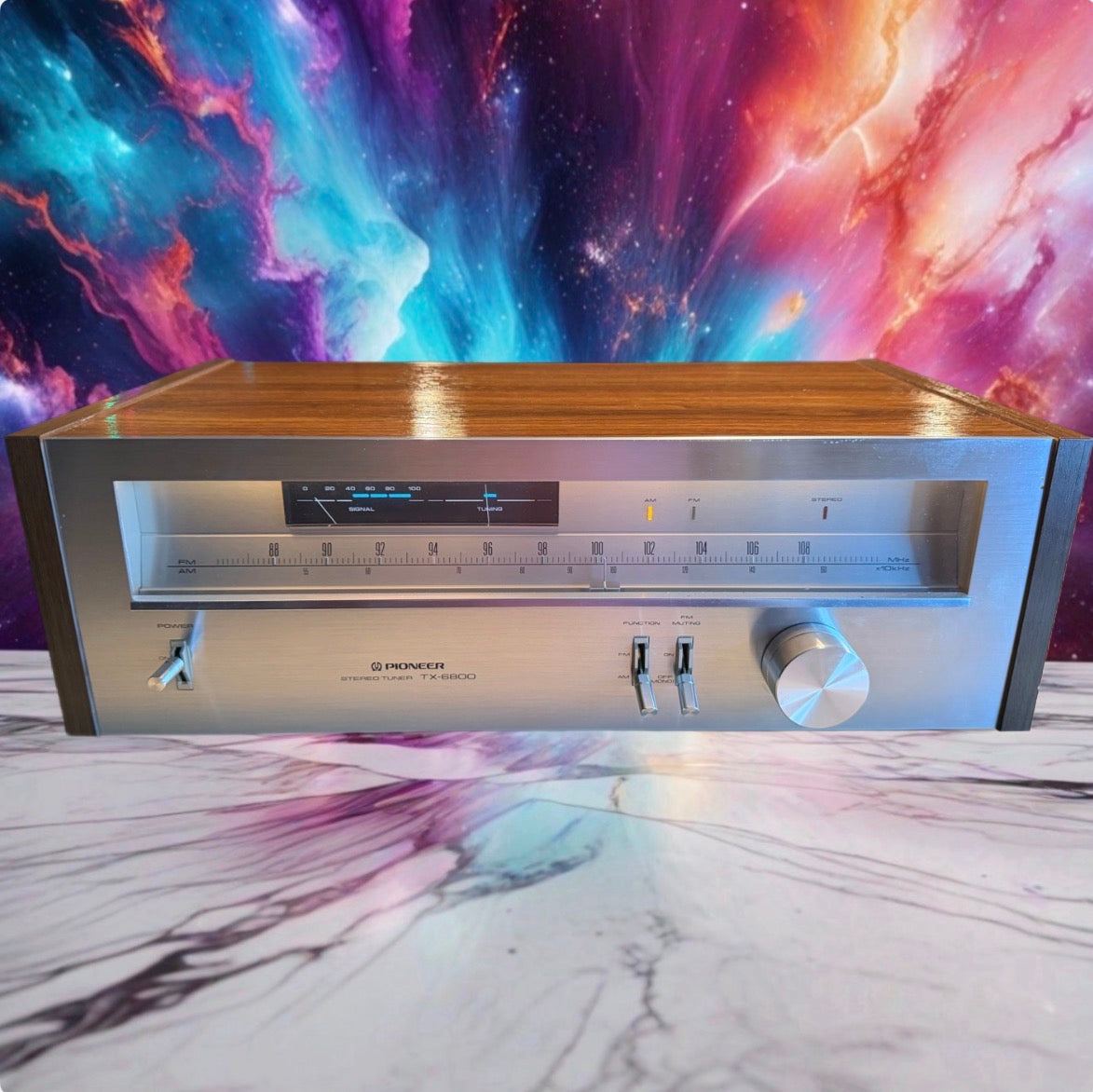 Pioneer TX-6800 Stereo Tuner FM/AM Radio Receiver Silver Face Near Mint Serviced