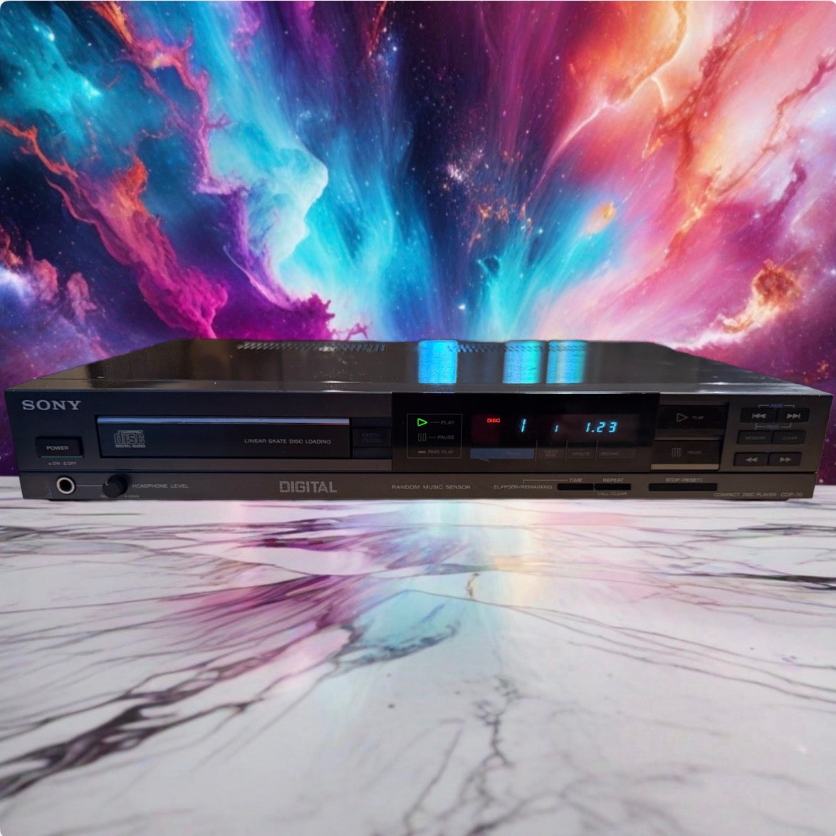 Vintage Sony CDP-70 Compact Disc Player 1986 Digital Tested New Belts Beauty🎶🔥