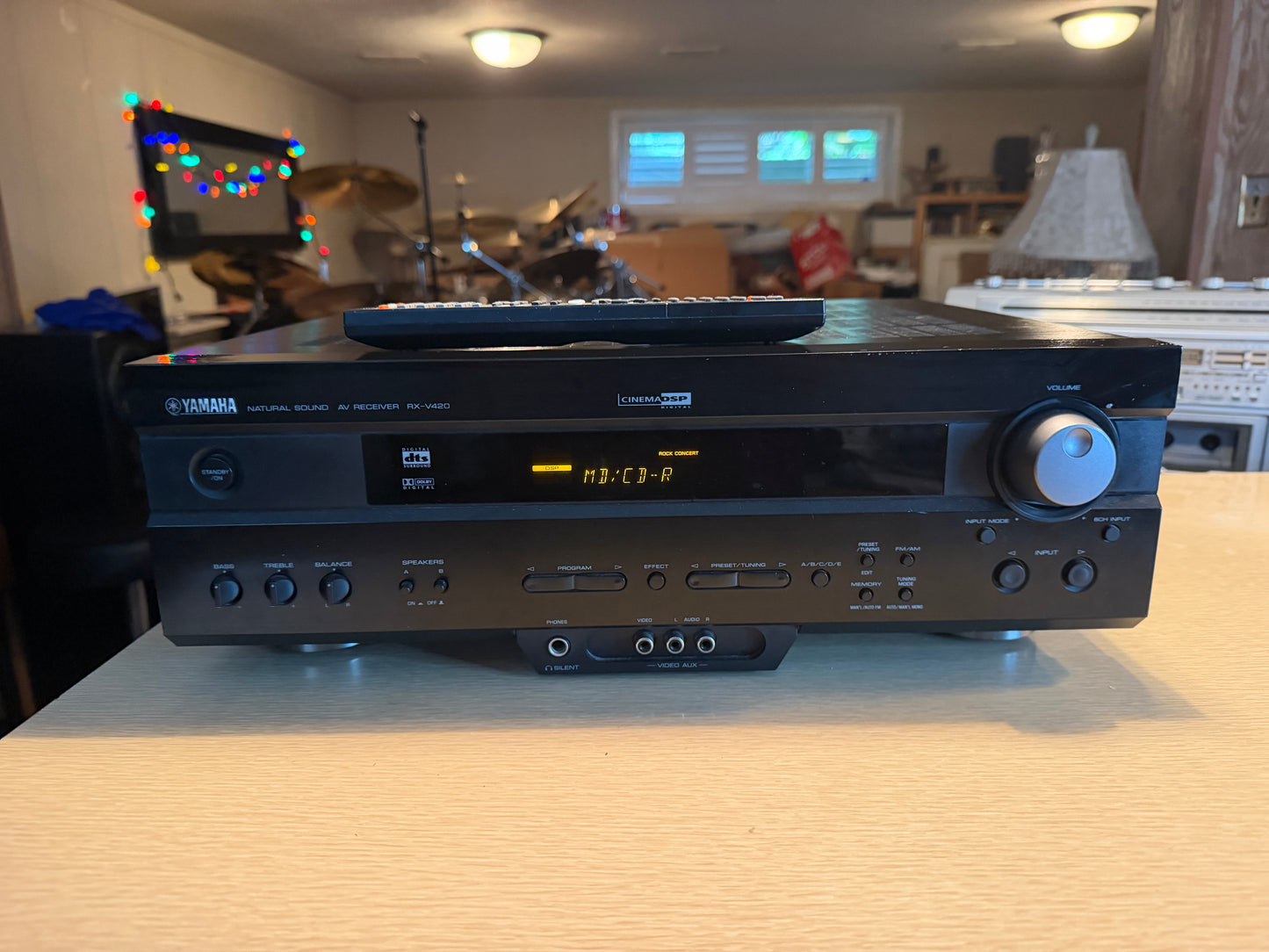 Yamaha RX-V420 200 Watt Natural Sound AV Receiver Fully Functional Remote Bundle