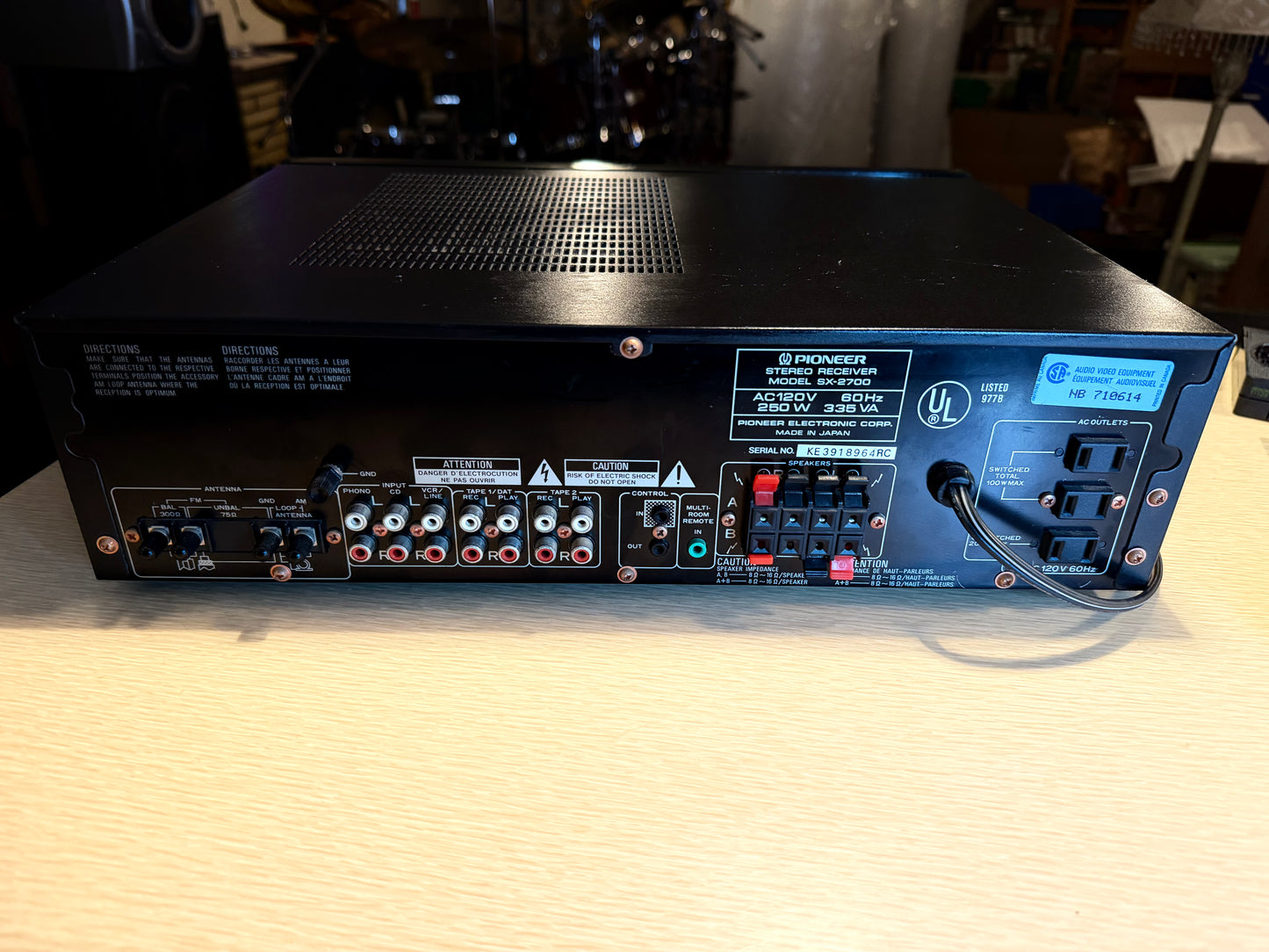 Pioneer SX-2700 AM/FM Stereo Receiver 65WPC EQUALIZER BUILT IN SERVICED V RARE🔥