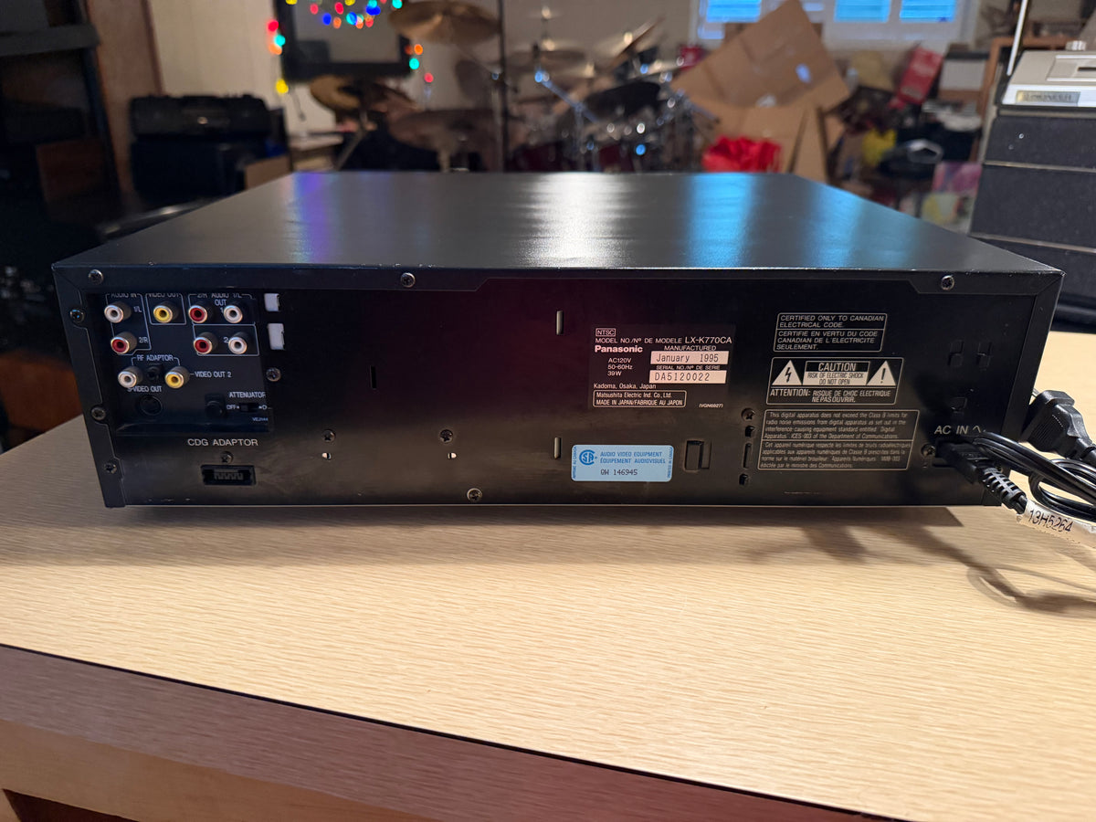 Panasonic LX-K770 Auto-Reverse LD CD Player Mint Condition Fully Tested with remote