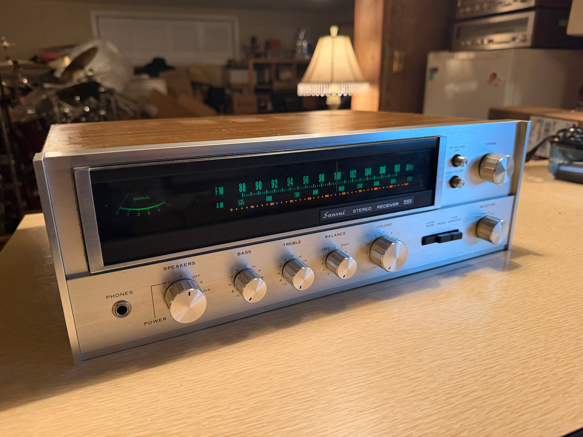 Sansui 551 Stereo Receiver - 1974 Vintage Full Fresh Service Crisp Sound Wow🔥🎶