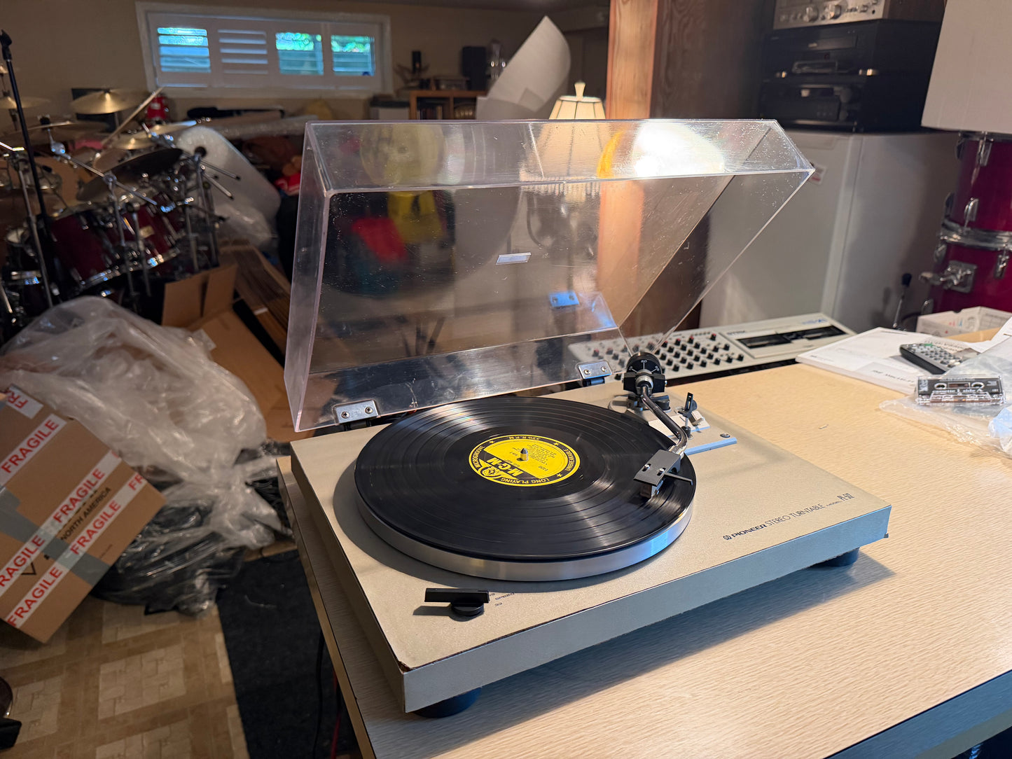 Vintage Pioneer Stereo Turntable Model PL-512 Serviced - GT Grado Stylus 🔥🎶