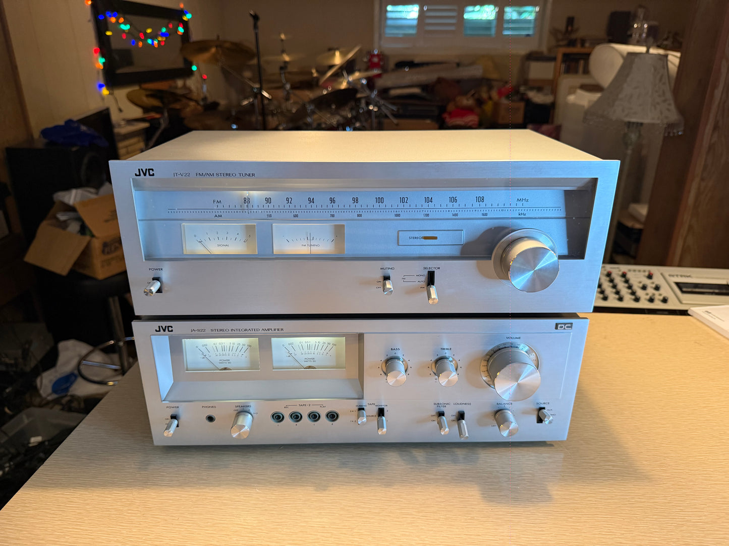 JVC JA-S22 Stereo Integrated Hifi Amplifier VUs + JTV22 Tuner Full Pro Servicing
