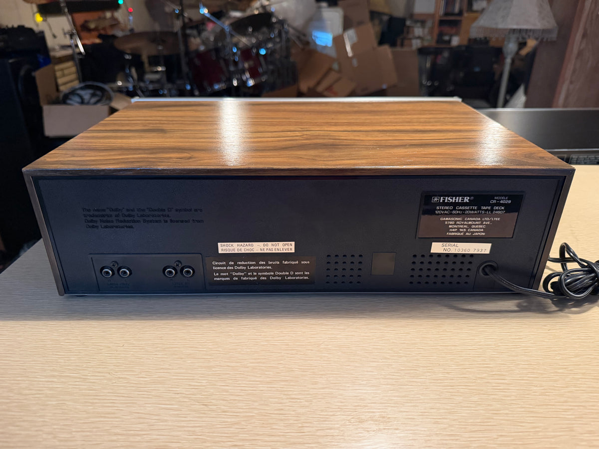 Fisher CR-4029 3 Head High Fidelity Cassette Tape Deck Pro Servicing Near Mint🎶