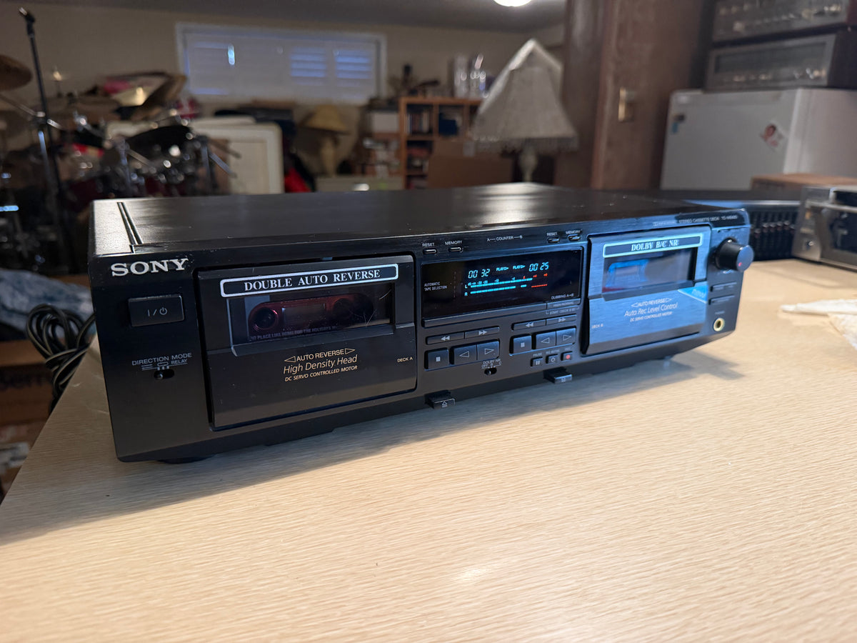 Sony TC WE425 Stereo Dual Cassette Deck - Serviced/New Belts Works Excellent🔥🎶