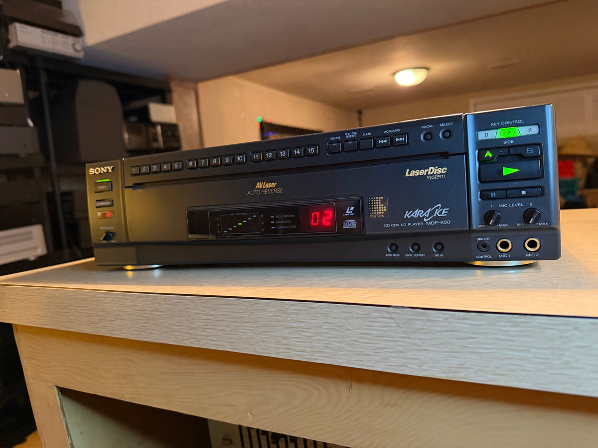 Sony MDP-K50 Laserdisc CDV CD LD Optical Disc Player New Belts Extremely Rare🔥