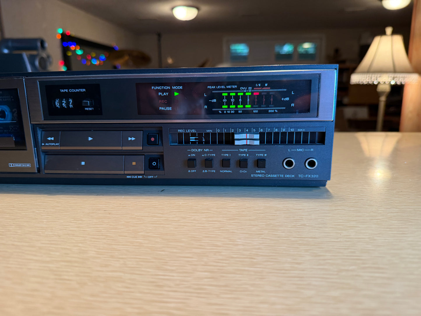 Sony TC-FX320 Stereo Cassette Deck Dolby Full Logic Feather Touch FRESH SERVICE!