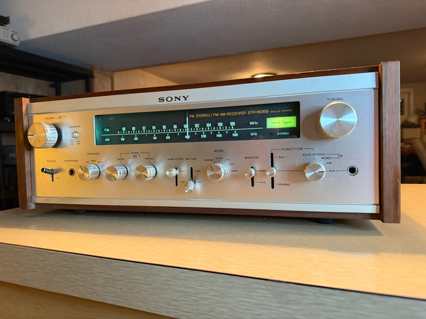 Sony FM Stereo/FM- AM Receiver Model STR-6055, Wood Casing! Tested Beautiful🔥🎶