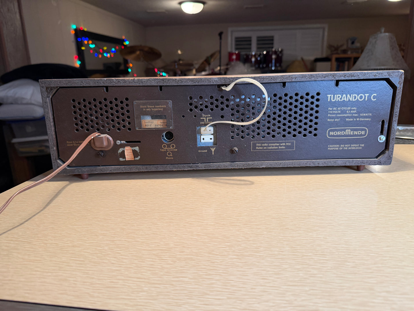 NORDMENDE SPECTRA "C" PHONIC AM/FM TABLETOP RADIO 1960s Germany - Works Great