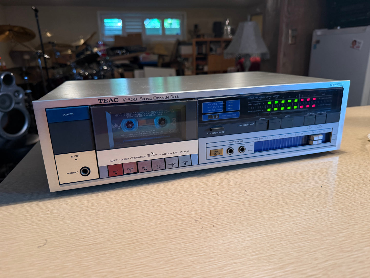 Vintage Teac V-300 Stereo Cassette Deck Tested And Works!! Rare 80s