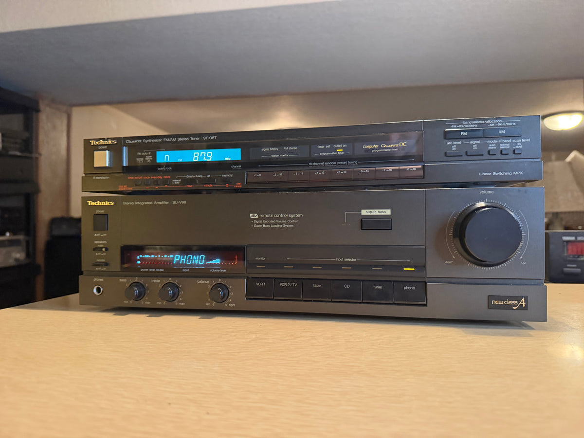 Vintage 1980s TECHNICS Stereo Amplifier SU-V98 + Tuner ST-G6T Serviced Beauty🎶