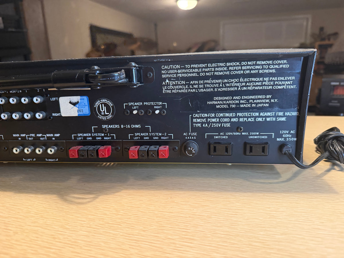 Harman Kardon 730 Twin Powered Stereo Receiver Vintage Fresh Pro Service Beauty!