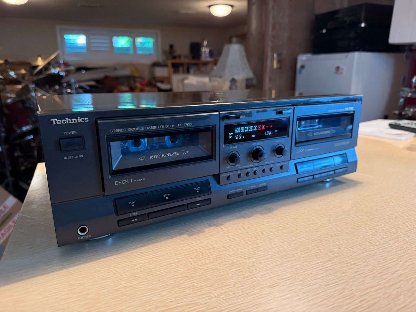 Technics Stereo Double Dual Cassette Deck model RS-TR333 Fresh Servicing Beauty!