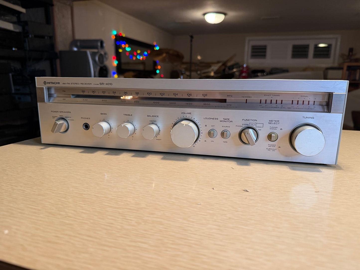 HITACHI Stereo Receiver SR-4010 Class G AMP Radio Vintage 55WPC Serviced RARE🔥