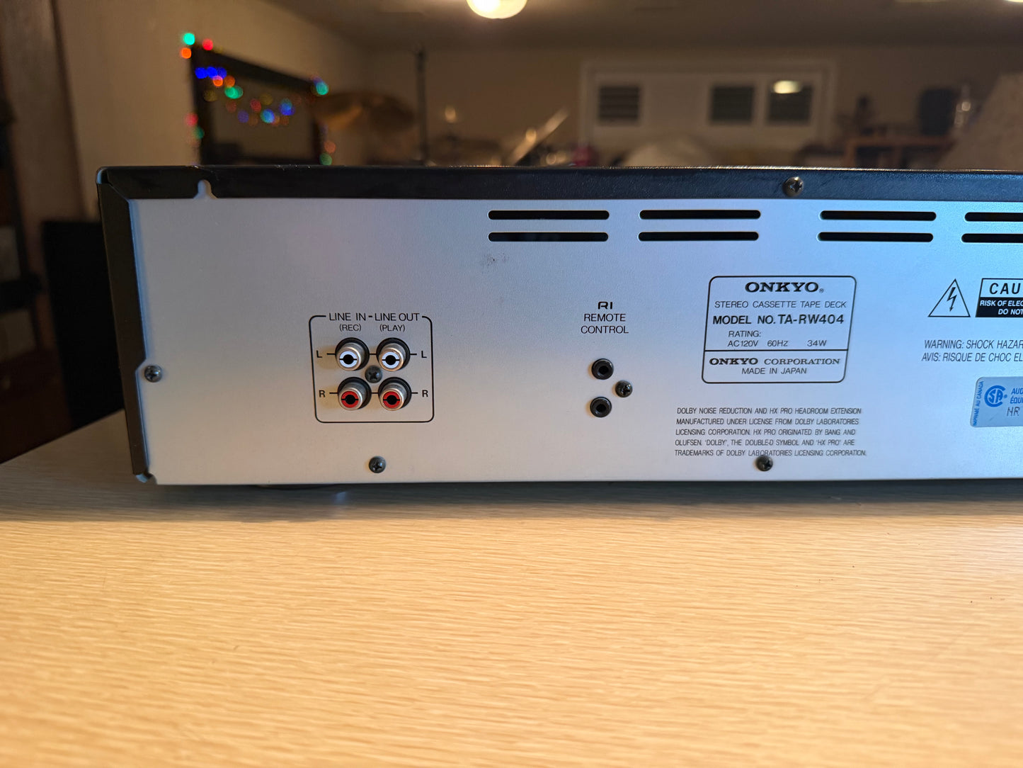 Onkyo TA-RW404 Stereo Cassette Tape Deck Player Dolby B C Auto Reverse Serviced!