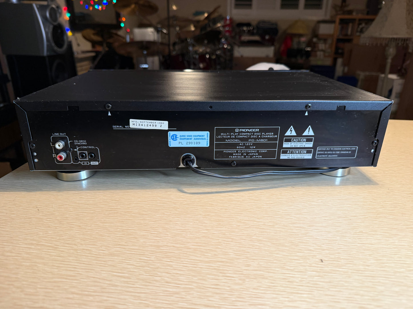 Pioneer PD-M601 Multi Play CD Player 6cd Changer High Model Serviced Very Rare🔥