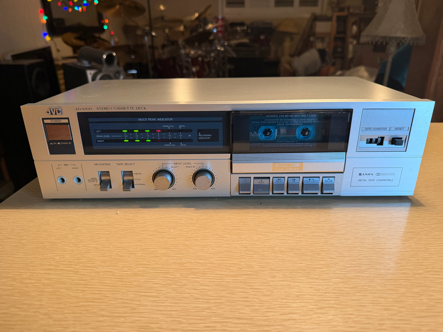 JVC KD-V100 Stereo Cassette Tape Deck Vintage Full Fresh Service Sound Great!