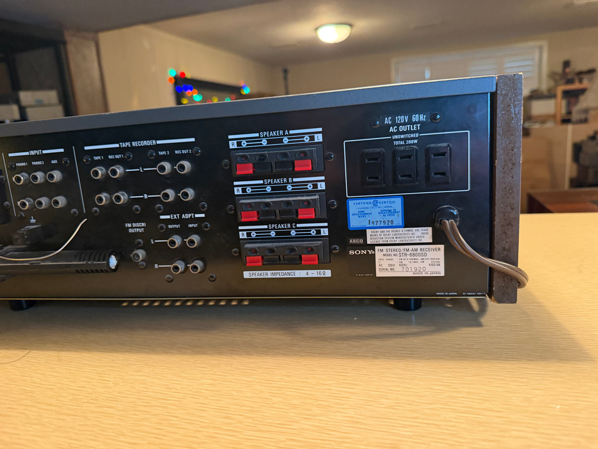 SONY STR-6800SD Hi-Fi Stereo RECEIVER Amplifier True 80WPC Beast Serviced Rare🔥