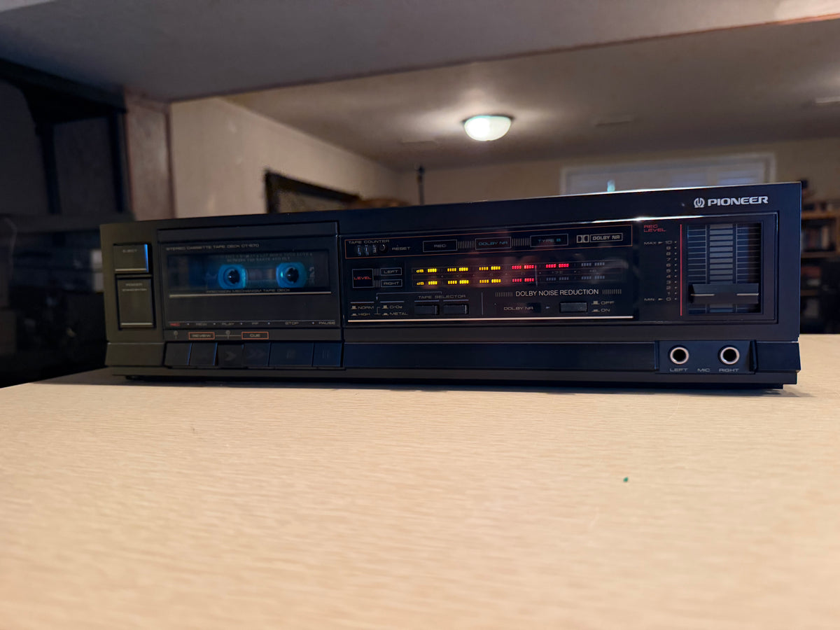 EX+ Tested Pioneer CT-670 Stereo Cassette Tape Deck Fresh Service High Fidelity!
