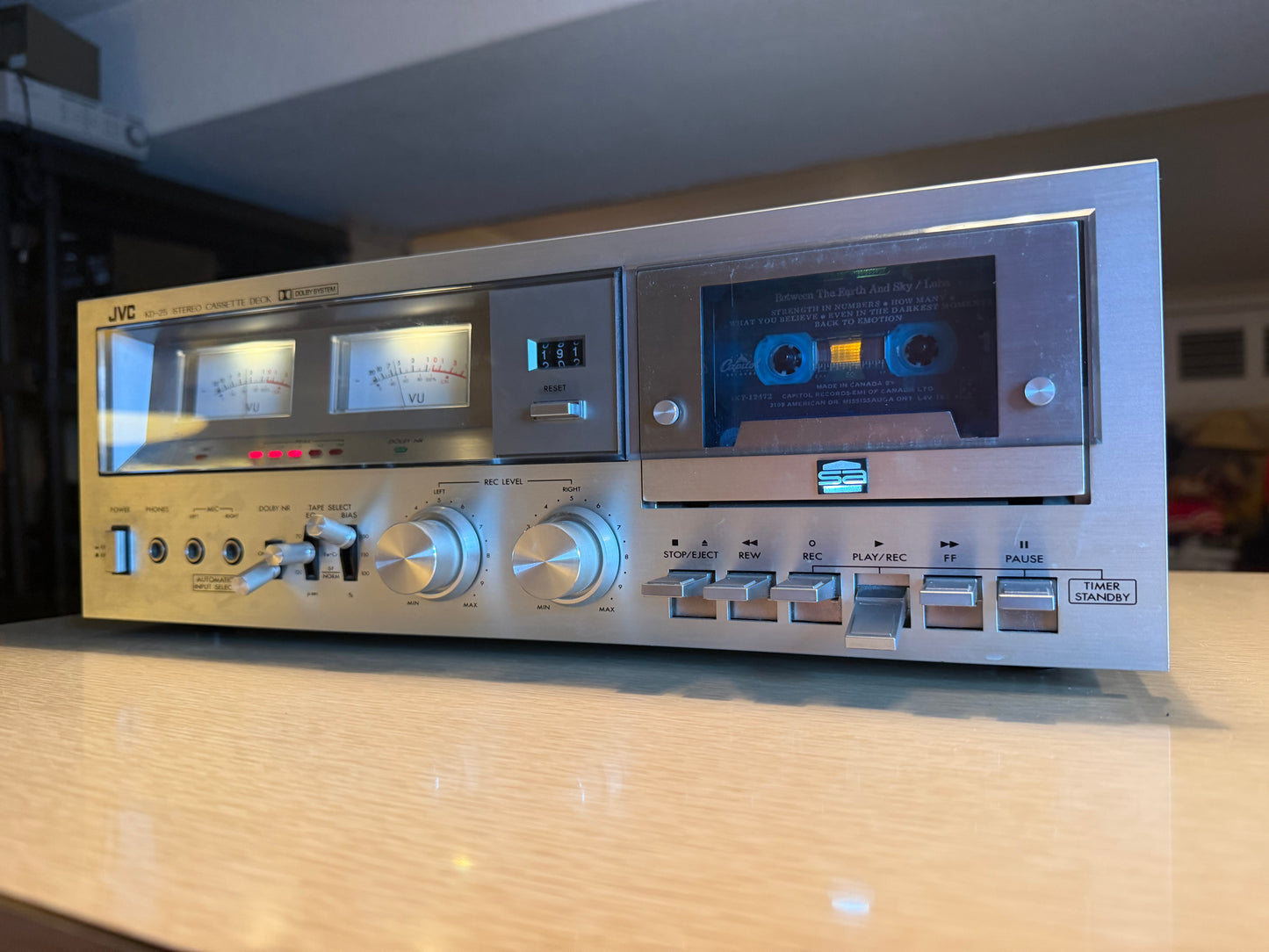 Vintage JVC Stereo Cassette Deck Model KD-25 Silver Japan Full Fresh Service🔥🎶