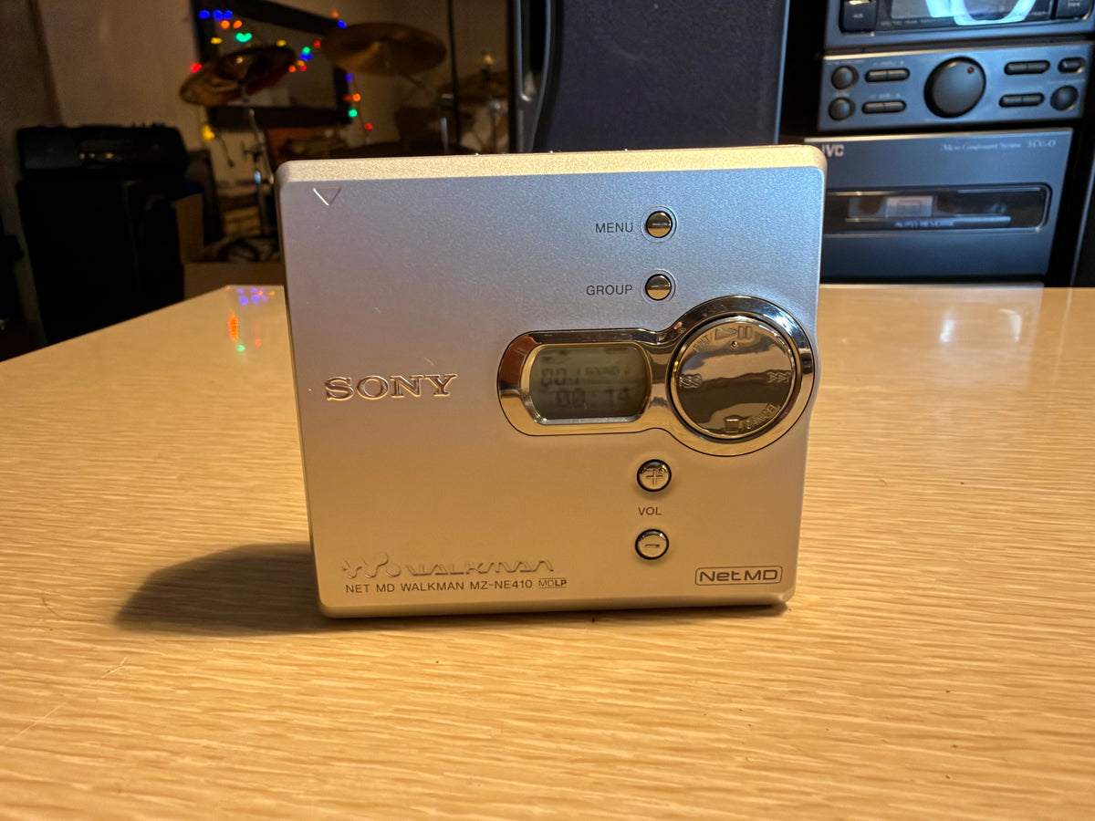 Sony Portable Mini Disc Recorder WALKMAN MZ-NE410 Minidisc Player Serviced Rare!
