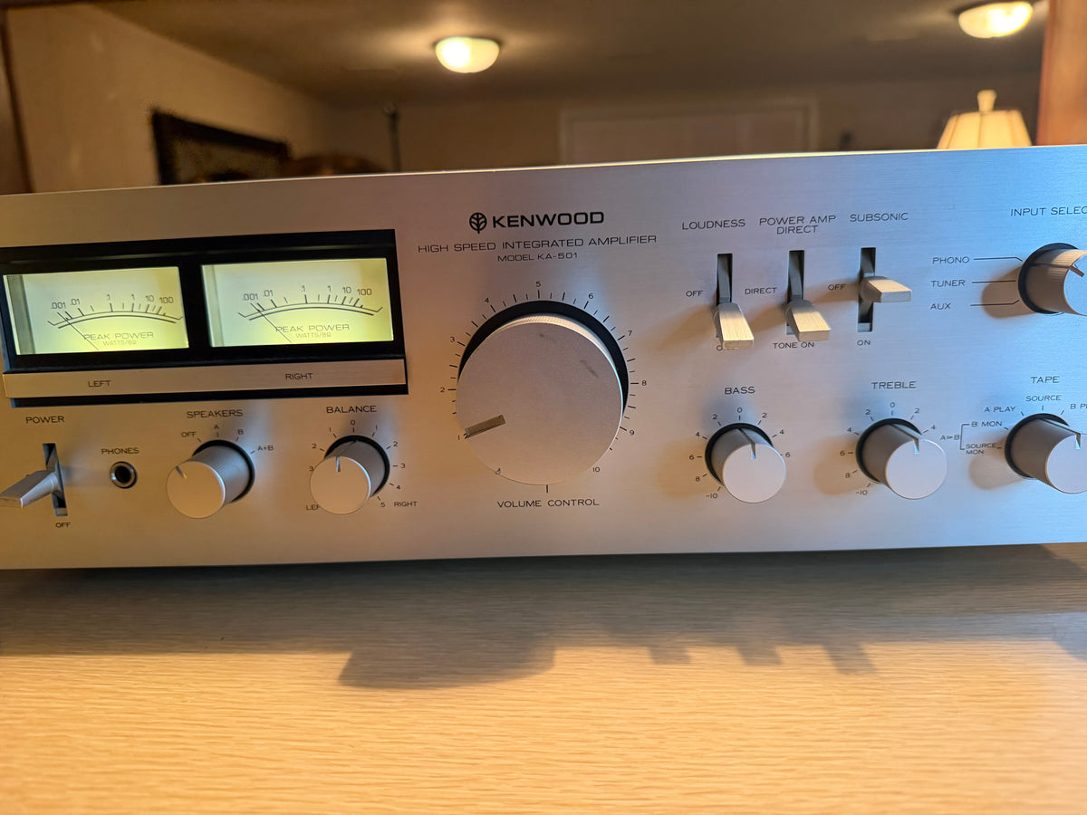 Kenwood KA-501 Amplifier 65w/Channel Stereo Fresh Service Crisp Sound Very Rare!
