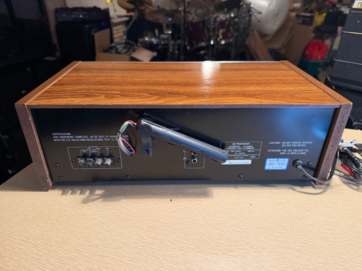 Pioneer TX-6800 Stereo Tuner FM/AM Radio Receiver Silver Face Near Mint Serviced