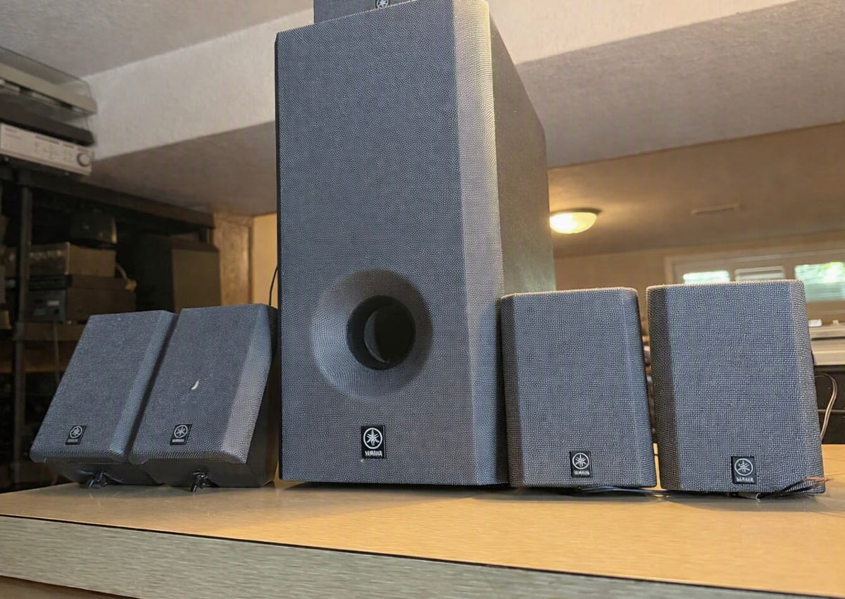 Yamaha SW-P201 Subwoofer + 5 Satellite Speakers NX-C220 Working Well 🔥🎶